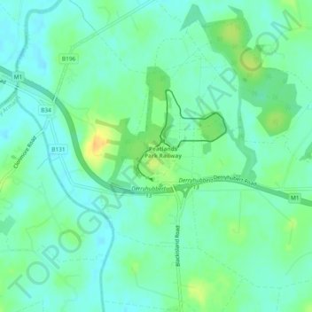 County Armagh topographic map, elevation, terrain