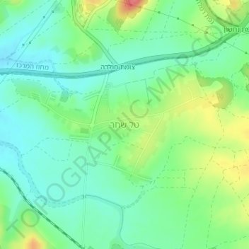 Tal Shachar topographic map, elevation, terrain