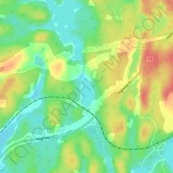 Twin Lake topographic map, elevation, terrain