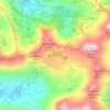 Тевно езеро topographic map, elevation, terrain