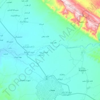 Maroun topographic map, elevation, terrain