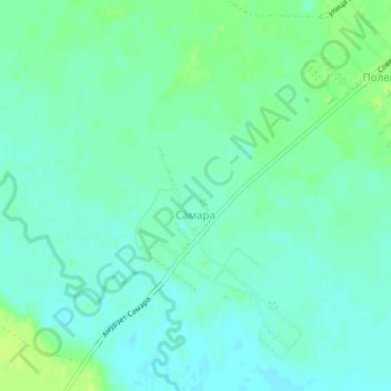 Самара topographic map, elevation, terrain