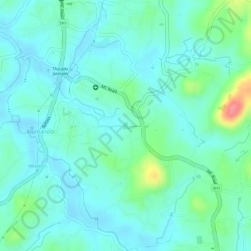 Pirappancode Kshetra Kulam topographic map, elevation, terrain