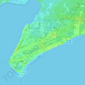 Eastpoint topographic map, elevation, terrain