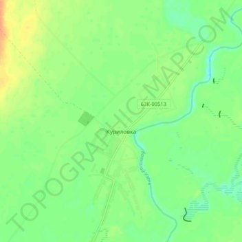 Kurilovka topographic map, elevation, terrain