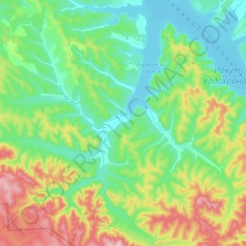 Курма topographic map, elevation, terrain