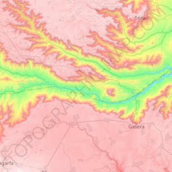 Hulul topographic map, elevation, terrain