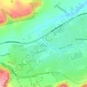 Chapel Beck topographic map, elevation, terrain