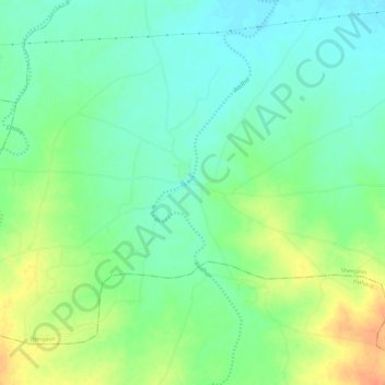 Radha topographic map, elevation, terrain