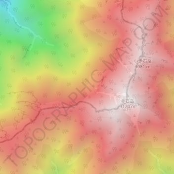 Southern Alps topographic map, elevation, terrain