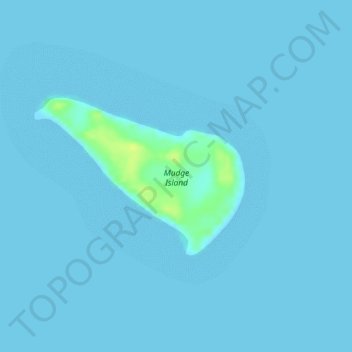 Mudge Island topographic map, elevation, terrain