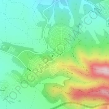 Gan Ner topographic map, elevation, terrain