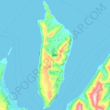 Silda topographic map, elevation, terrain