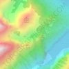 Lake Agnes topographic map, elevation, terrain