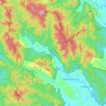Sungai Kenaboi topographic map, elevation, terrain