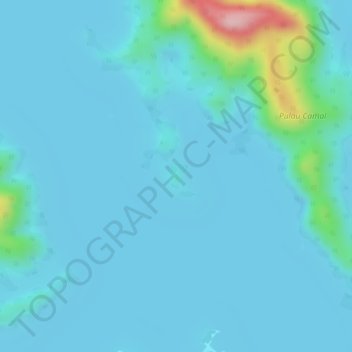Pulau Melaka topographic map, elevation, terrain