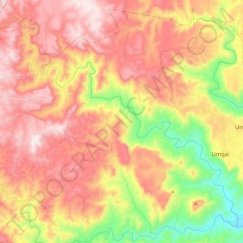 Mtwalume topographic map, elevation, terrain