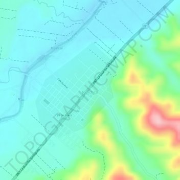 Jorochito topographic map, elevation, terrain