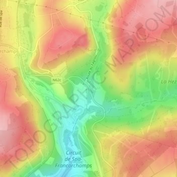 Le Hockai topographic map, elevation, terrain