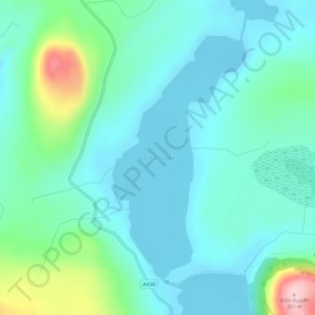 Loch Craggie topographic map, elevation, terrain
