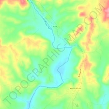 Little Missouri River topographic map, elevation, terrain