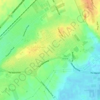 Springhouse Park topographic map, elevation, terrain