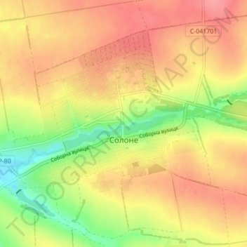 Solone topographic map, elevation, terrain