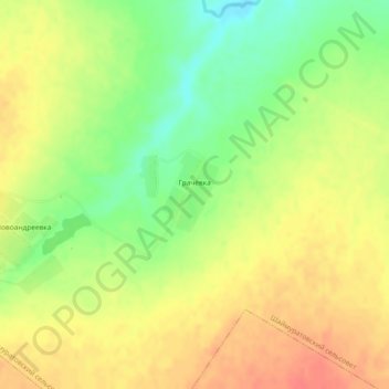 Grachevka topographic map, elevation, terrain