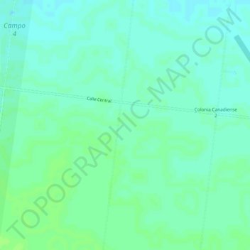 Campo 5 topographic map, elevation, terrain