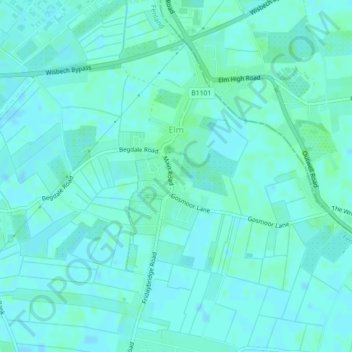 Elm topographic map, elevation, terrain