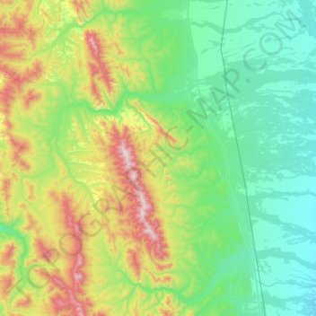 Онор topographic map, elevation, terrain