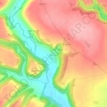 Rievaulx topographic map, elevation, terrain