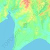 Tanjung Puting National Park topographic map, elevation, terrain