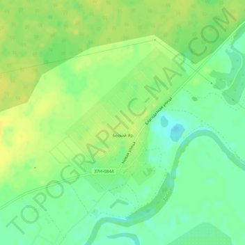 Белый Яр topographic map, elevation, terrain