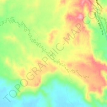 Sage Creek topographic map, elevation, terrain