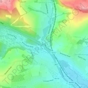 River Drone topographic map, elevation, terrain