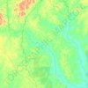 Sungai Manuhing topographic map, elevation, terrain