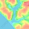 The Loe topographic map, elevation, terrain