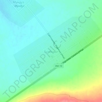 Tilekmat topographic map, elevation, terrain