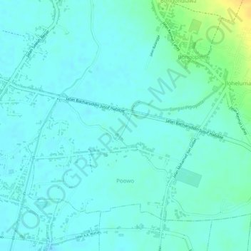 Sungai Peyapata topographic map, elevation, terrain