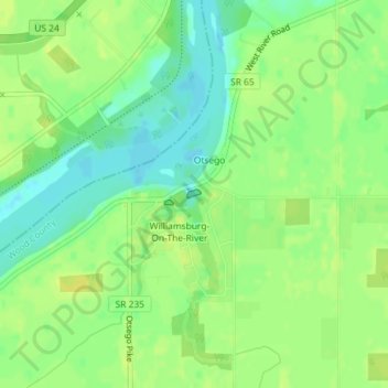 East Candlewood Lake Dam topographic map, elevation, terrain
