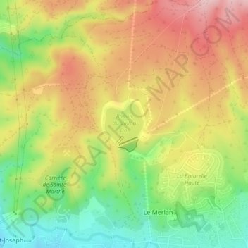 Bassin du Vallon Dol topographic map, elevation, terrain