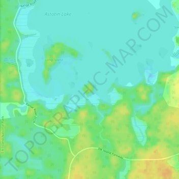 Elk Island topographic map, elevation, terrain