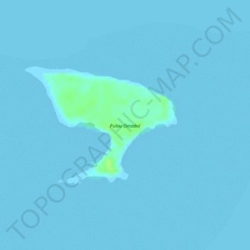 Pulau Omadal topographic map, elevation, terrain