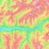 Rhonetal topographic map, elevation, terrain