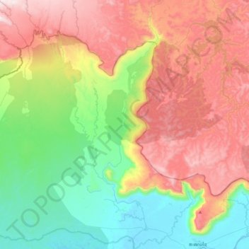 Xe Pian topographic map, elevation, terrain