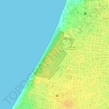 Bijilo Forest Park topographic map, elevation, terrain