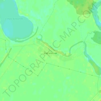 Kargalskaja topographic map, elevation, terrain