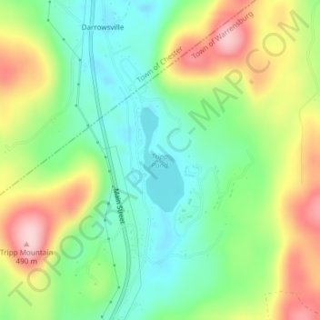 Tripp Pond topographic map, elevation, terrain