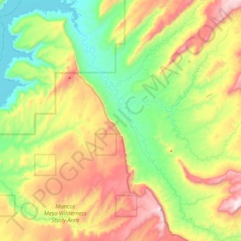 Red Canyon topographic map, elevation, terrain